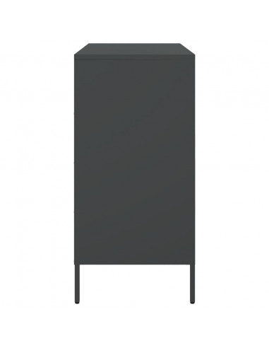 Credenza Nera 68x39x79 cm in Acciaio