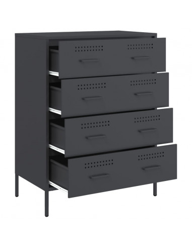 Credenza Antracite 68x39x89 cm in Acciaio