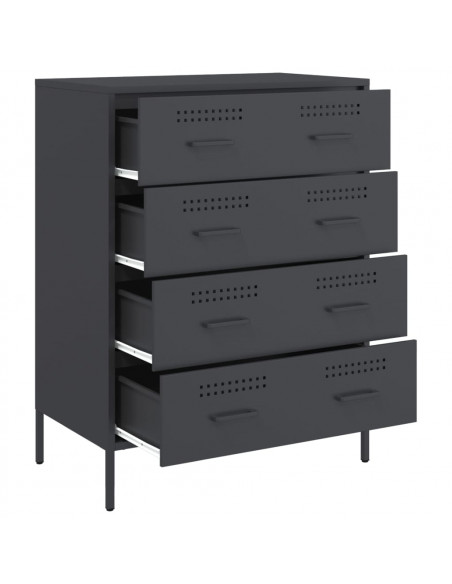 Credenza Antracite 68x39x89 cm in Acciaio