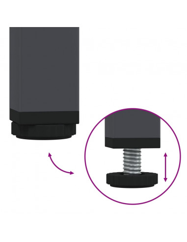 Credenza Antracite 68x39x89 cm in Acciaio