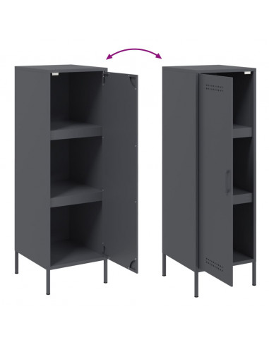 Credenza Antracite 36x39x113 cm in Acciaio