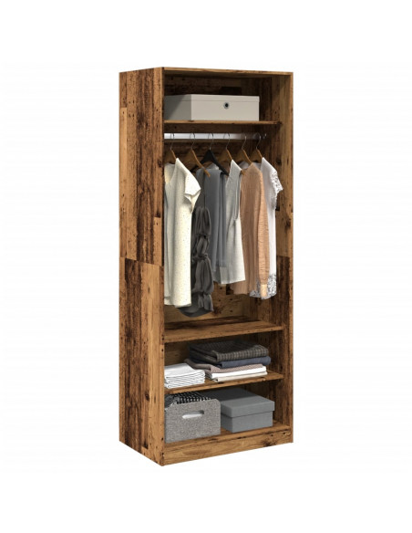 Armadio Legno Antico 80x50x200 cm in Legno Multistrato