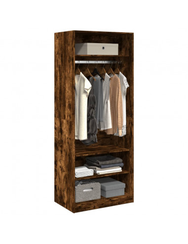 Armadio Rovere Fumo 80x50x200 cm in Legno Multistrato