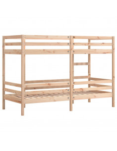 Letto a Castello 80x200 cm in Legno Massello di Pino 2