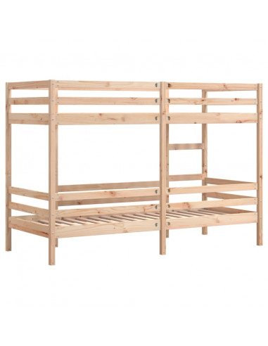 Letto a Castello 80x200 cm in Legno Massello di Pino