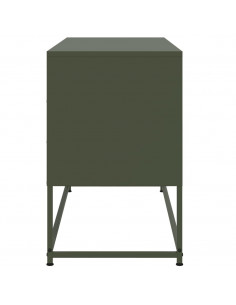 Mobile TV Verde Oliva 100,5x39x60,5 cm in Acciaio 2