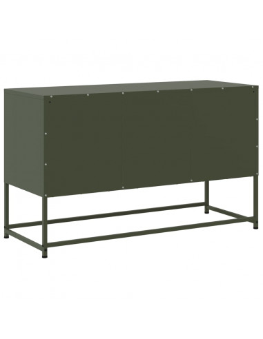 Mobile TV Verde Oliva 100,5x39x60,5 cm in Acciaio