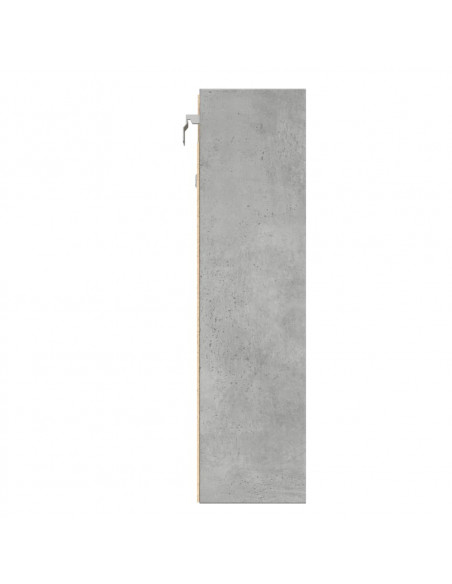 Armadietto Vetrina Grigio Cemento 100x15x58cm Legno Multistrato