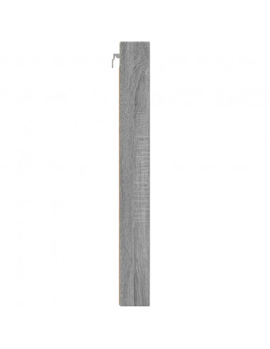 Armadietto Vetrina Grigio Sonoma 100x8,5x75cm Legno Multistrato