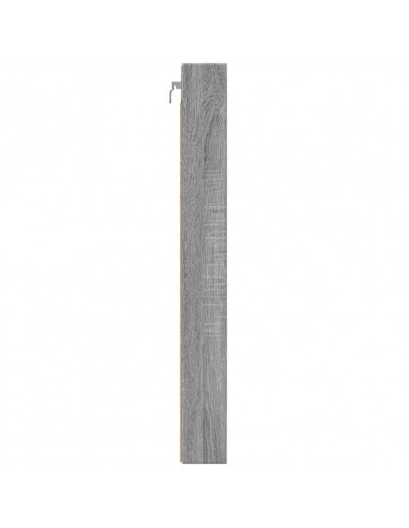 Armadietto Vetrina Grigio Sonoma 100x8,5x75cm Legno Multistrato