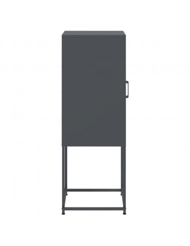 Credenza Antracite 36x39x107 cm in Acciaio