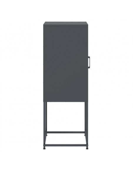 Credenza Antracite 36x39x107 cm in Acciaio