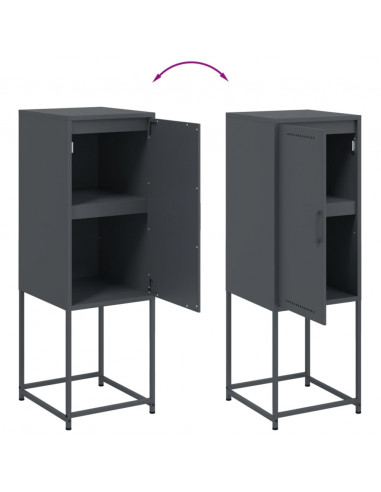 Credenza Antracite 36x39x107 cm in Acciaio