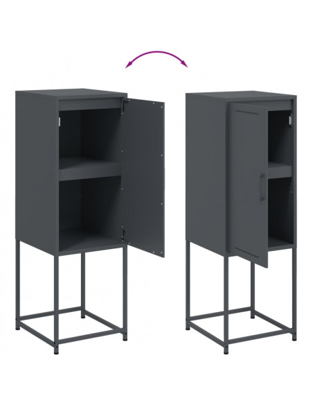 Credenza Antracite 36x39x107 cm in Acciaio