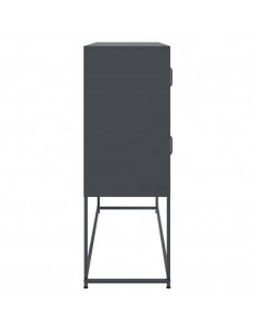 Credenza Antracite 100,5x39x107 cm in Acciaio Laminato a Freddo 2
