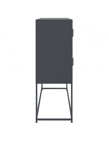 Credenza Antracite 100,5x39x107 cm in Acciaio Laminato a Freddo