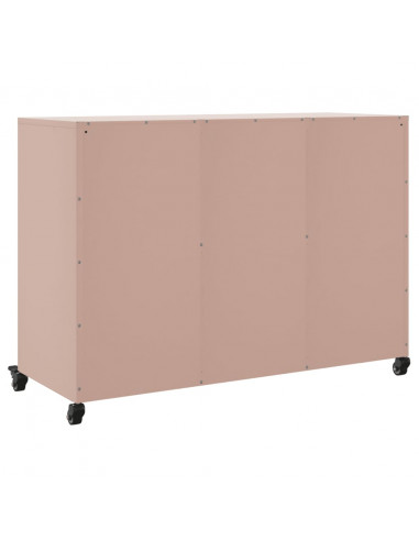 Credenza Rosa 100,5x39x72 cm in Acciaio Laminato a Freddo