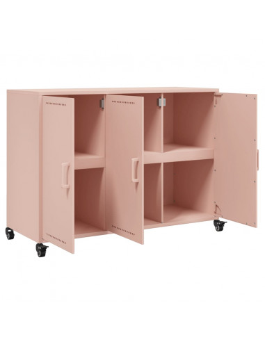 Credenza Rosa 100,5x39x72 cm in Acciaio Laminato a Freddo