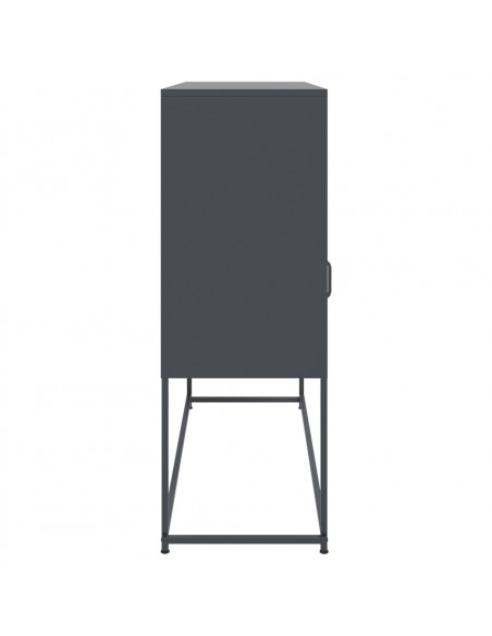 Credenza Antracite 100,5x39x107 cm in Acciaio Laminato a Freddo
