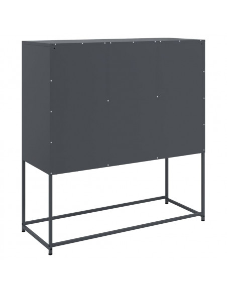 Credenza Antracite 100,5x39x107 cm in Acciaio Laminato a Freddo