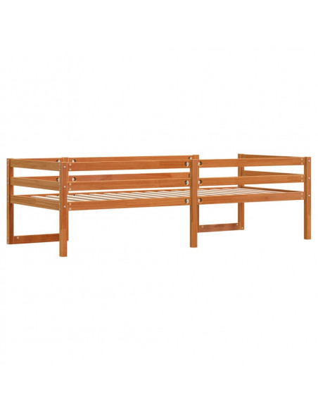 Giroletto per Bambini Marrone Cera 80x200cm Legno Massello Pino