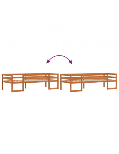 Giroletto per Bambini Marrone Cera 80x200cm Legno Massello Pino