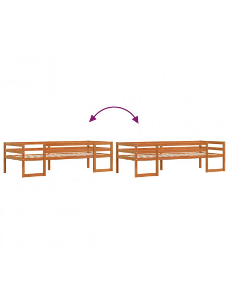 Giroletto per Bambini Marrone Cera 80x200cm Legno Massello Pino