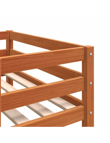 Giroletto per Bambini Marrone Cera 80x200cm Legno Massello Pino