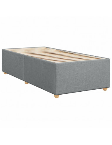 Giroletto a Molle con Materasso Grigio Chiaro 80x200 cm Tessuto