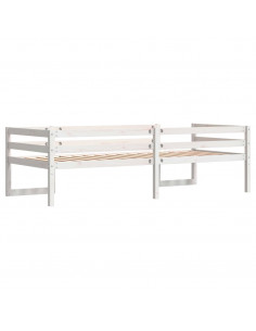 Giroletto per Bambini Bianco 80x200cm in Legno Massello di Pino 2