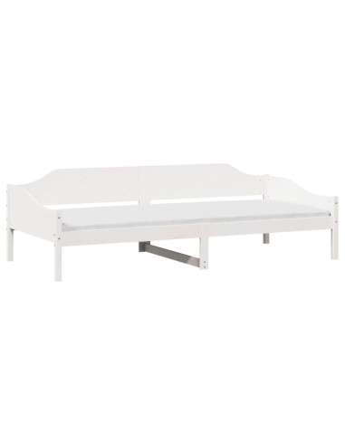 Letto senza Materasso Bianco 90x200 cm Legno Massello di Pino