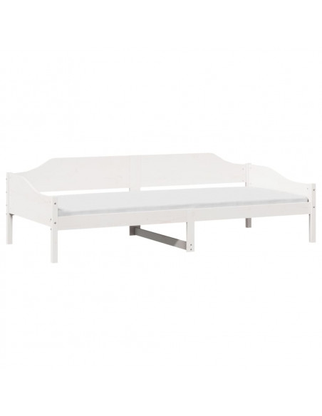 Letto senza Materasso Bianco 90x200 cm Legno Massello di Pino