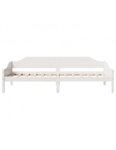 Letto senza Materasso Bianco 90x200 cm Legno Massello di Pino