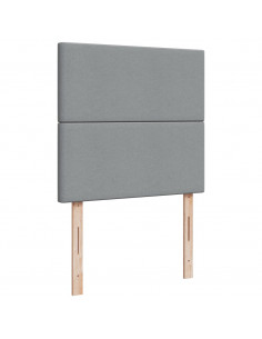 Giroletto a Molle con Materasso Grigio Chiaro 80x200 cm Tessuto 2