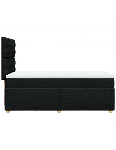 Giroletto a Molle con Materasso Nero 80x200 cm inTessuto