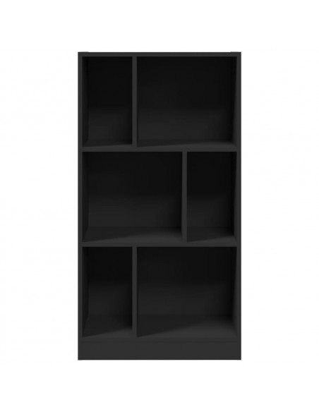 Libreria Nera 57x28,5x107,5 cm in Legno Multistrato