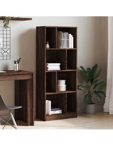 Libreria Rovere Marrone 57x28,5x141 cm in Legno Multistrato
