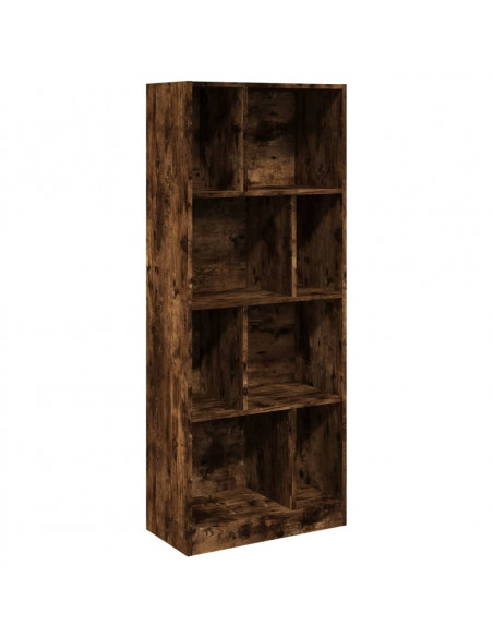 Libreria Rovere Fumo 57x28,5x141 cm in Legno Multistrato