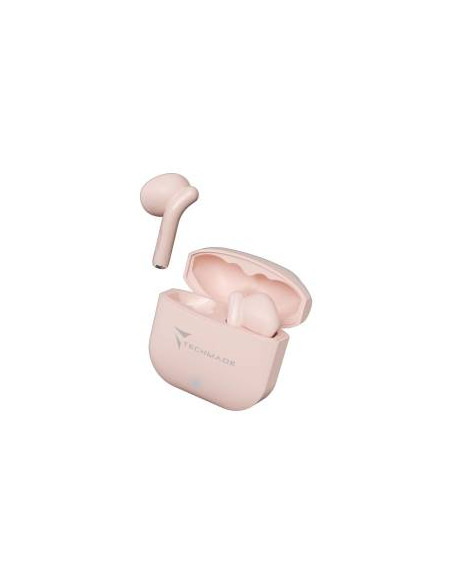 Techmade Auricolari Senza Filo Con Box di Ricarica Pink