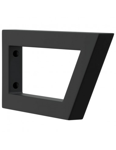 Reggimensole per Lavabo 2 pz Nere Trapezio in Acciaio