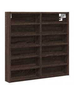 Armadietto Vetrina Rovere Marrone 60x8,5x58cm Legno Multistrato 2