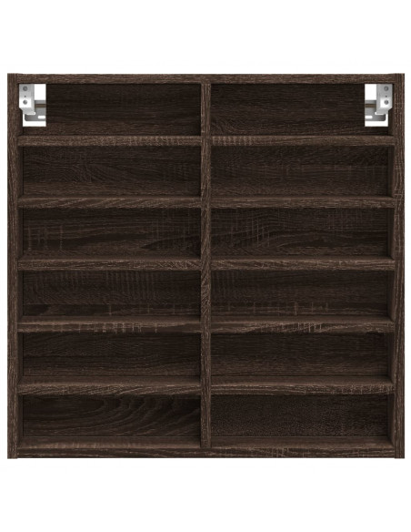 Armadietto Vetrina Rovere Marrone 60x8,5x58cm Legno Multistrato