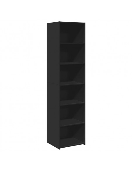 Credenza Nera 45x41x185 cm in Legno Multistrato