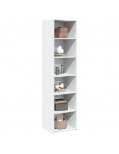 Credenza Bianca 45x41x185 cm in Legno Multistrato 2