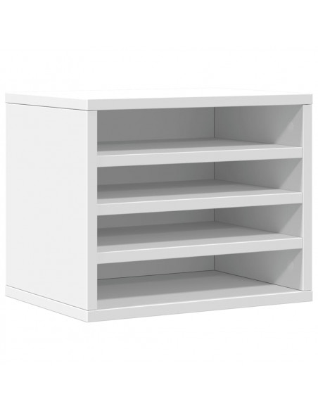 Organizer per la Scrivania Bianco 36x26x29,5 cm in Multistrato