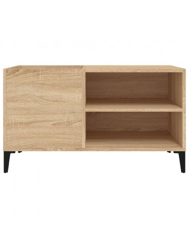 Mobile Porta Dischi Rovere Sonoma 84,5x38x48 Legno Multistrato