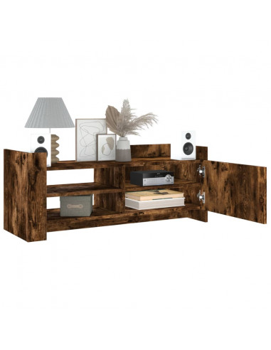 Mobile TV Rovere Fumo 100x35x40 cm in Legno Multistrato