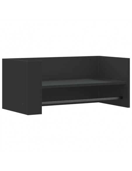 Scaffale a Parete Nero 70,5x35x30,5 cm in Legno Multistrato