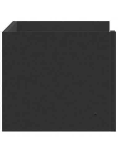 Scaffale a Parete Nero 70,5x35x30,5 cm in Legno Multistrato