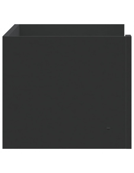 Scaffale a Parete Nero 70,5x35x30,5 cm in Legno Multistrato